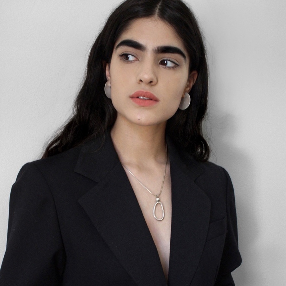 Young Frankk Circle Earrings Sterling Silver New